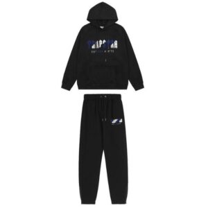 Trapstar Chenille Decoded Hoodie Tracksuit - Black/Blue